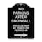 Signmission No Parking After Snowfall Vehicles May Be Towed or Plowed-In with Right Arrow, A-DES-BS-1824-23786 A-DES-BS-1824-23786 - alternate 1